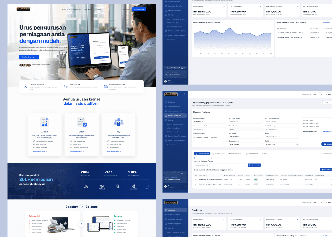 AkaunBisnes interface preview